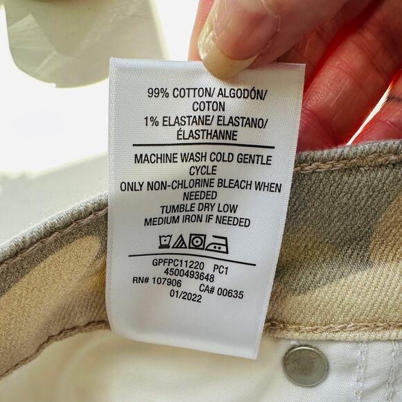 Hudson Nico Peyote Camo Mid-Rise Split Ankle Front Zip Jeans 29 - Picture 13 of 16